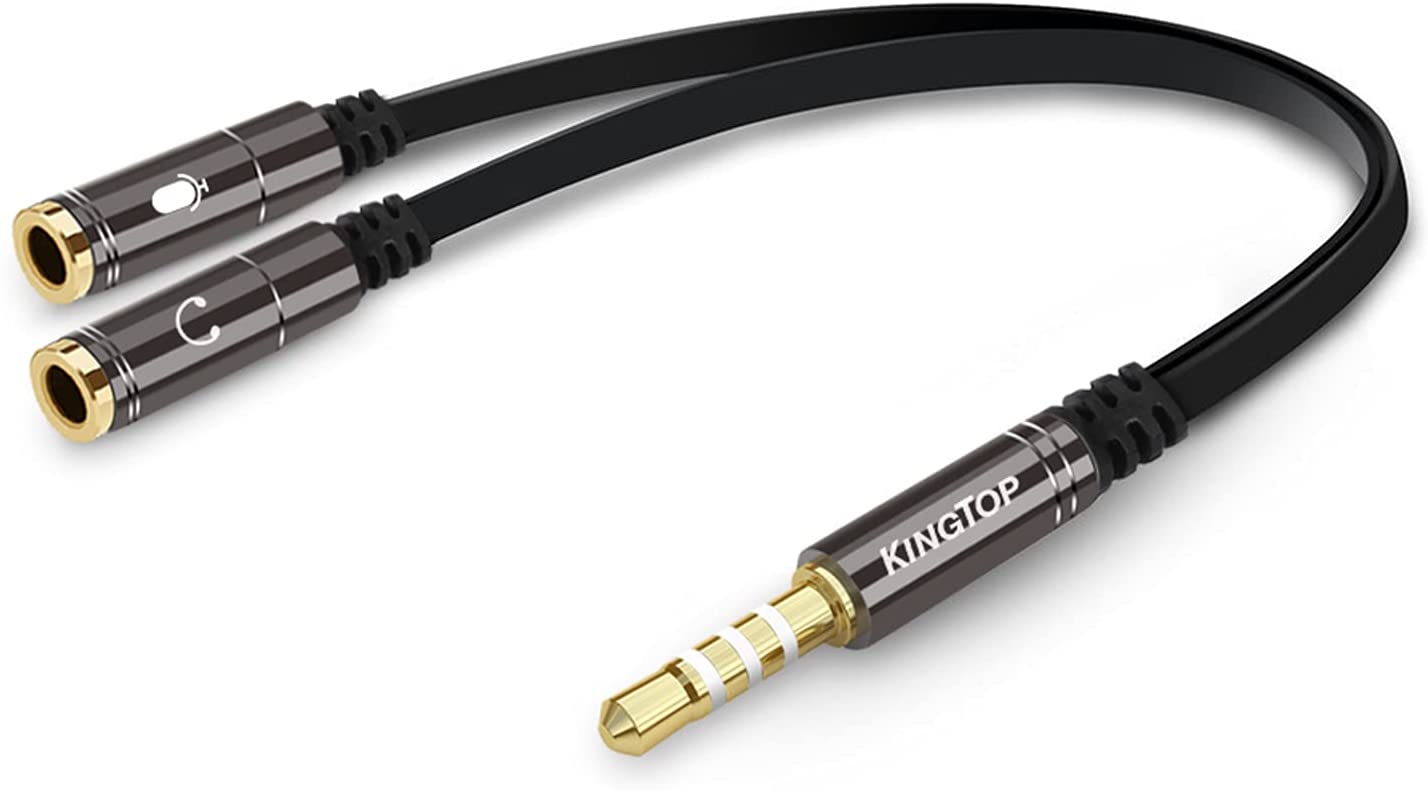 Cable Adaptador Jack de Audio y Micrófono 2 en 1 para Mando de PS4