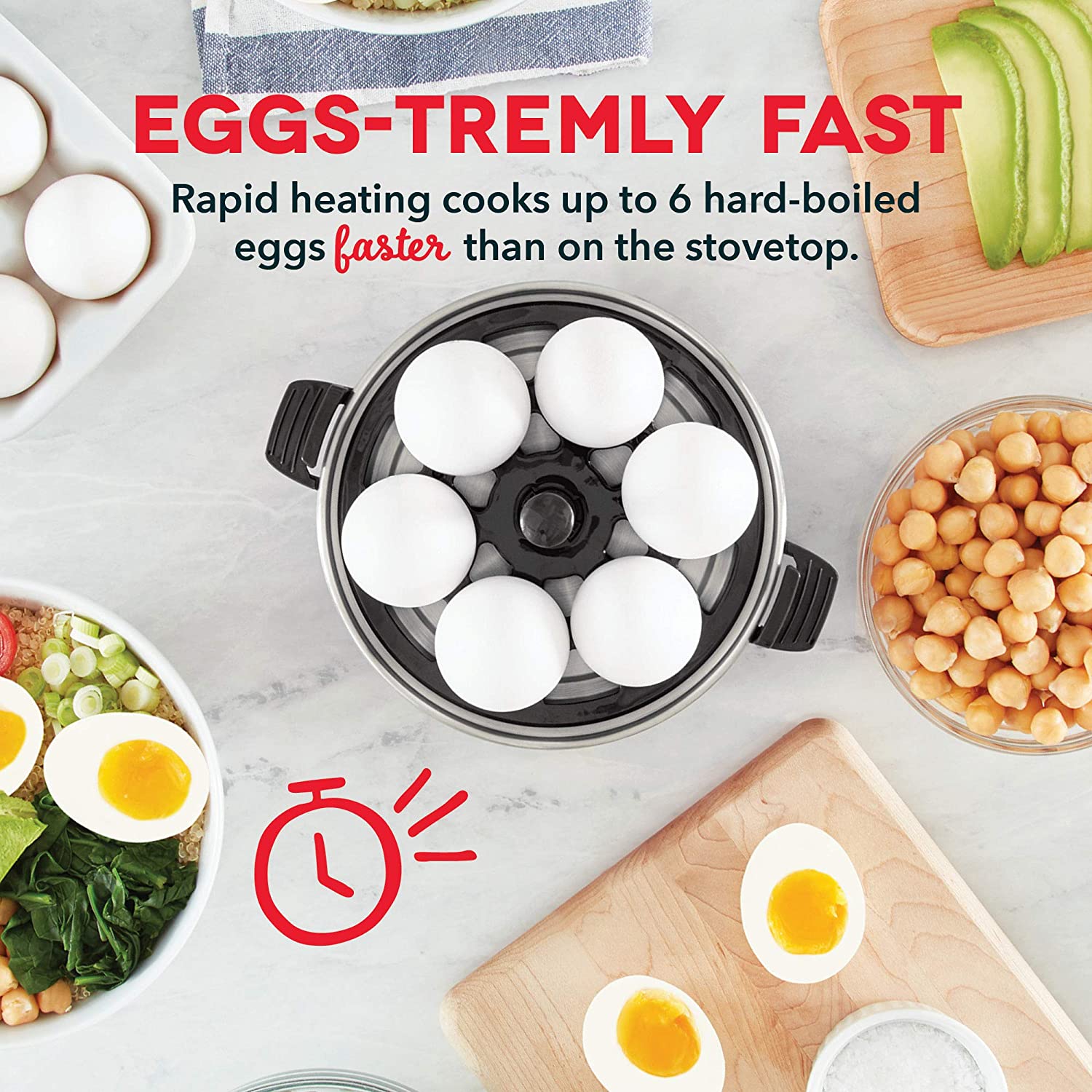 Olla eléctrica para huevos, olla de huevos de doble capa puede hervir 14  huevos con función de cierre automático, vaporizador eléctrico de acero