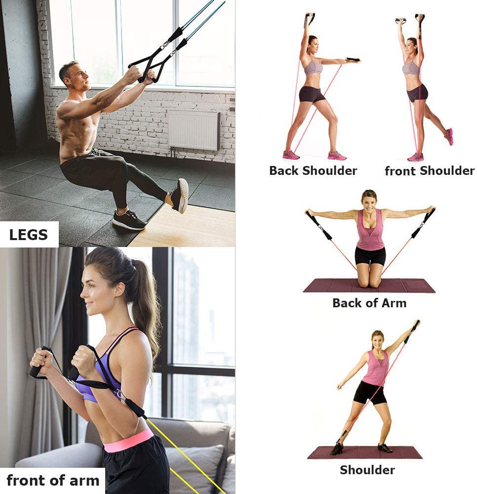 Banda elástica de resistencia para ejercicio con anclaje de puerta, mejora  las piernas, brazos, glúteos, correa de estiramiento de fuerza, cinturones