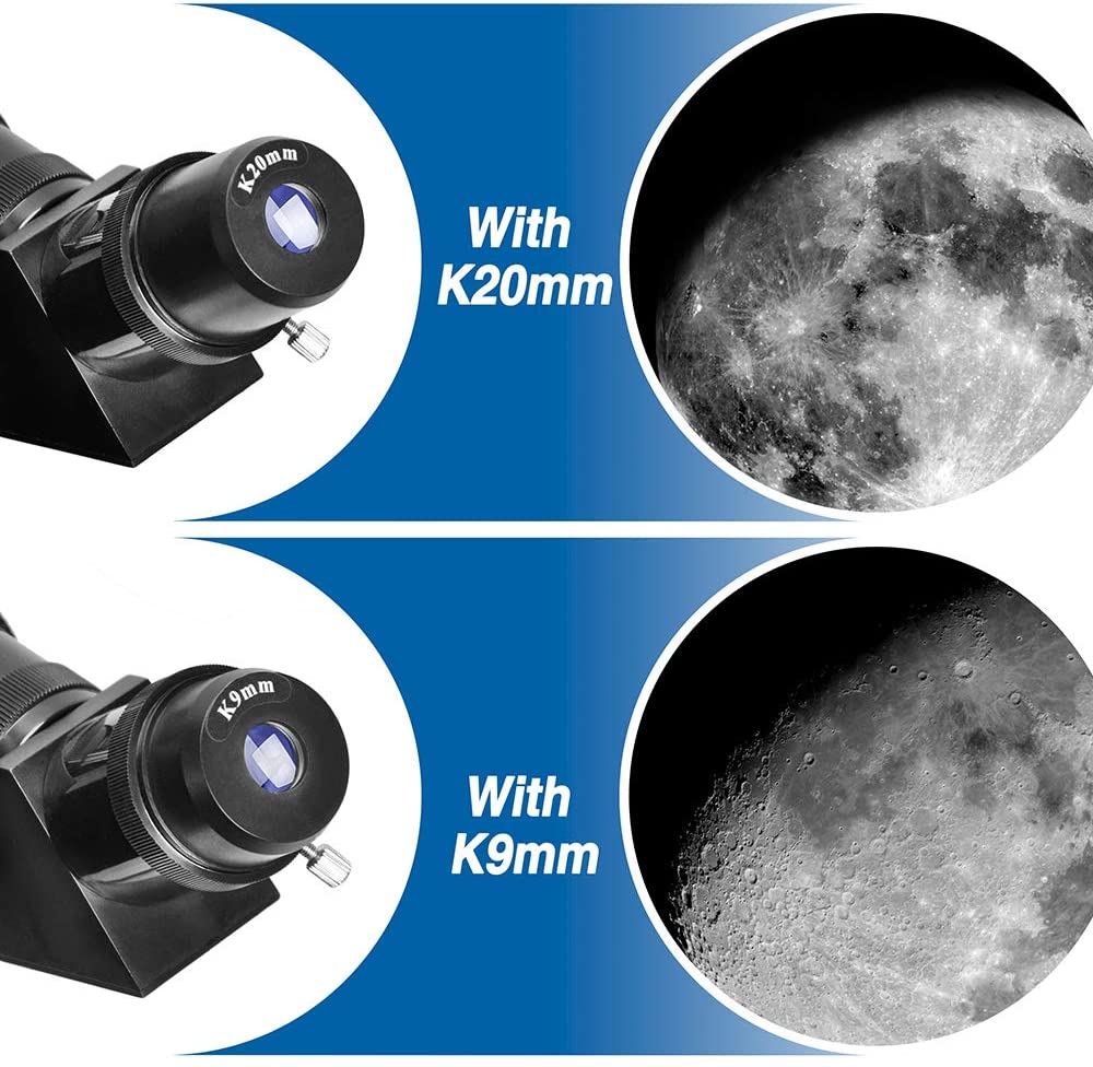  Telescopio astronómico profesional para niños y Adlut,  telescopio con lente objetivo de 1.969 in de diámetro, regalos para la  observación de planeta espacial luna, : Electrónica