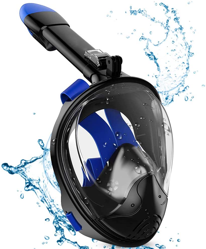  Máscara de snorkel con soporte para cámara, tamaño  pequeño/mediano, extra largo, 6ª generación Vyu360 : Deportes y Actividades  al Aire Libre