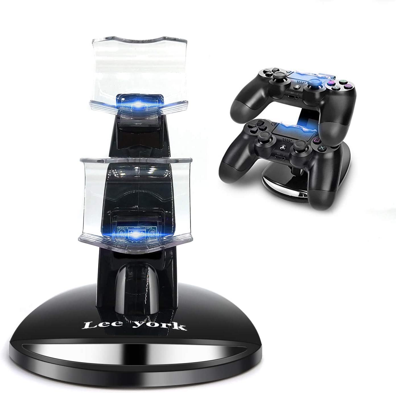  Cargador de controlador PS4 Estación de carga dual para  Playstation 4 DualShock Controladores inalámbricos (PS4, PS4 Pro, PS4 Slim)  : Videojuegos