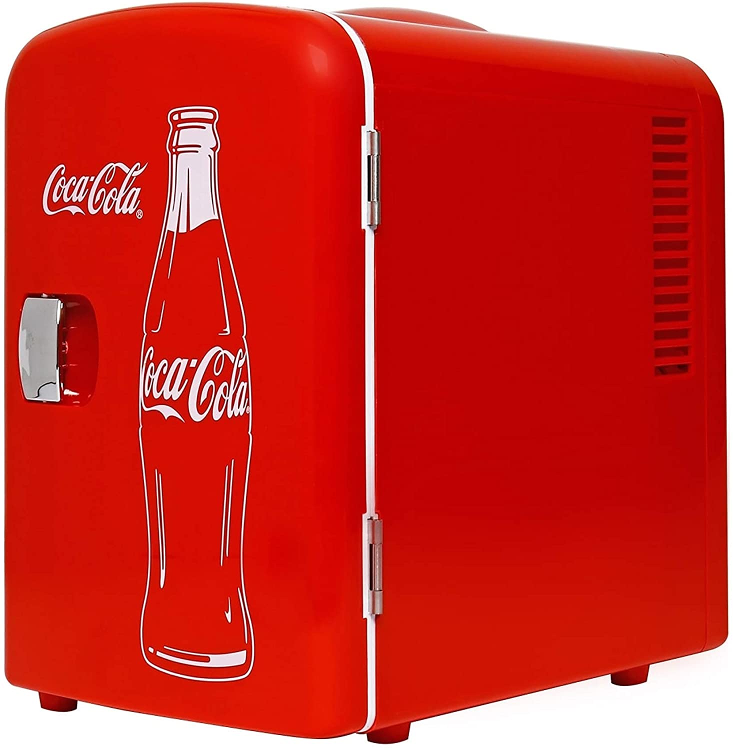 Hielera Coca-Cola portátil, clásico, de 4.2 cuartos de galón, 6 latas,  refrigerador portátil, mini refrigerador, bebidas, alimentos para bebés,  cuidado de la piel y medicamentos, uso en el hogar, oficina, dormitorio y