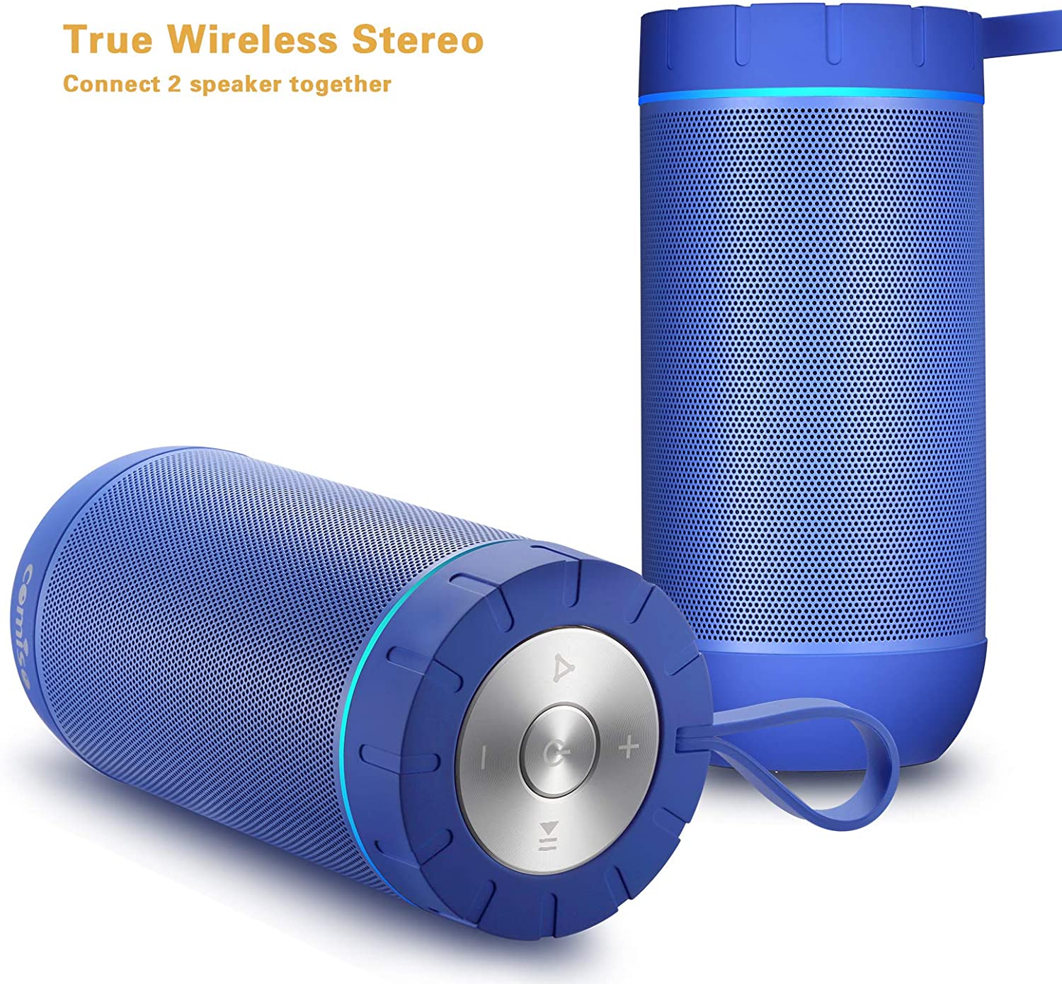 Speaqua - Altavoz Bluetooth impermeable con abrebotellas - Pequeño altavoz  Bluetooth portátil - Emparejamiento de altavoces Bluetooth duales 