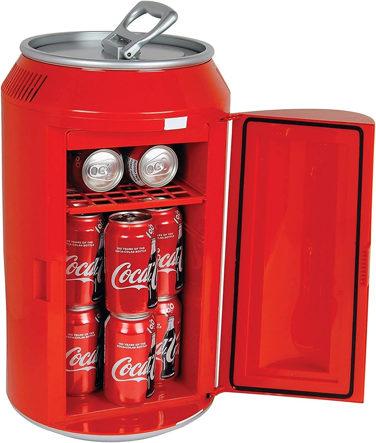 Hielera Coca-Cola portátil, clásico, de 4.2 cuartos de galón, 6 latas,  refrigerador portátil, mini refrigerador, bebidas, alimentos para bebés,  cuidado de la piel y medicamentos, uso en el hogar, oficina, dormitorio y