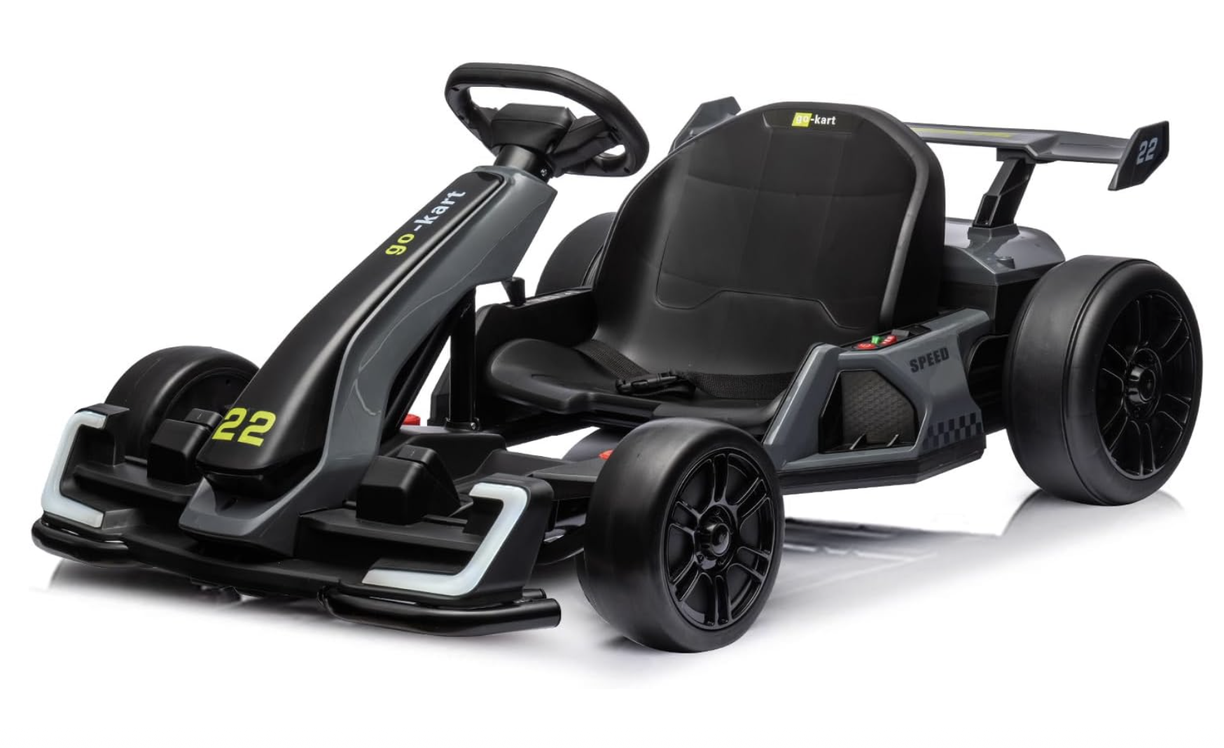 Carro Eléctrico Go Kart eléctrico de 24 V para niños, kart de deriva de 7.5  MPH con motor de 300 W, modo de deriva/deporte, ajuste de longitud (gris) –  VastaGo