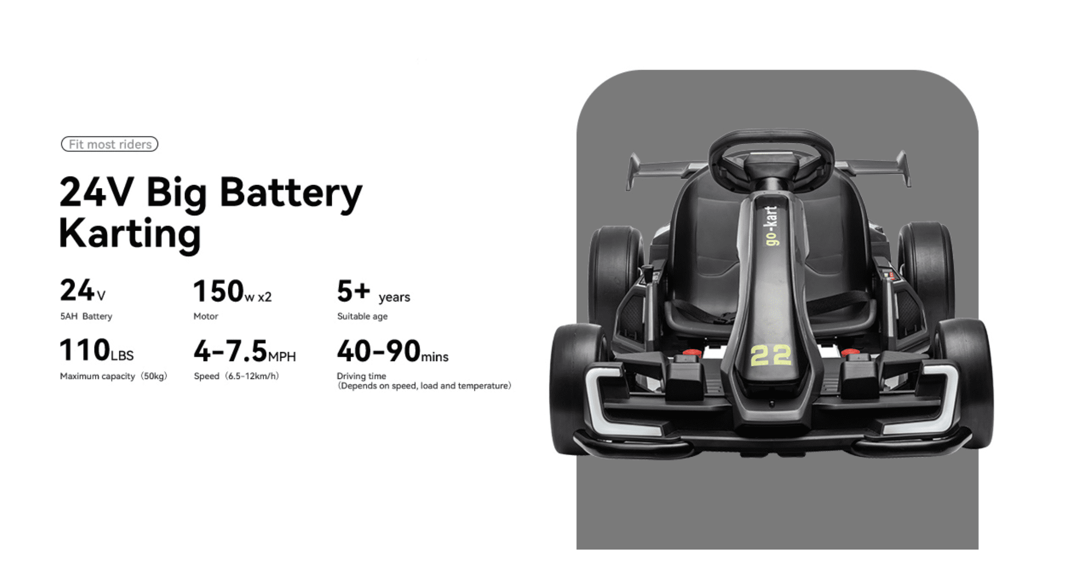 Go Kart eléctrico de 24 V para niños, kart de deriva de 7.5 MPH con motor  de 300 W, modo de deriva/deporte, ajuste de longitud (verde)