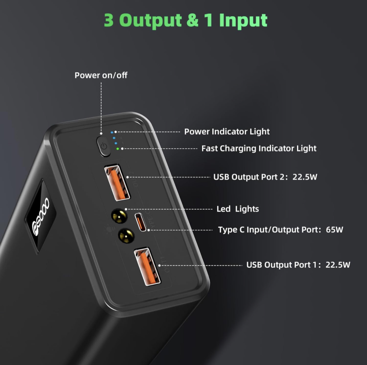 Baseus-batería externa portátil de 30000mAh para teléfono móvil, Powerbank  de carga rápida para IPhone 13